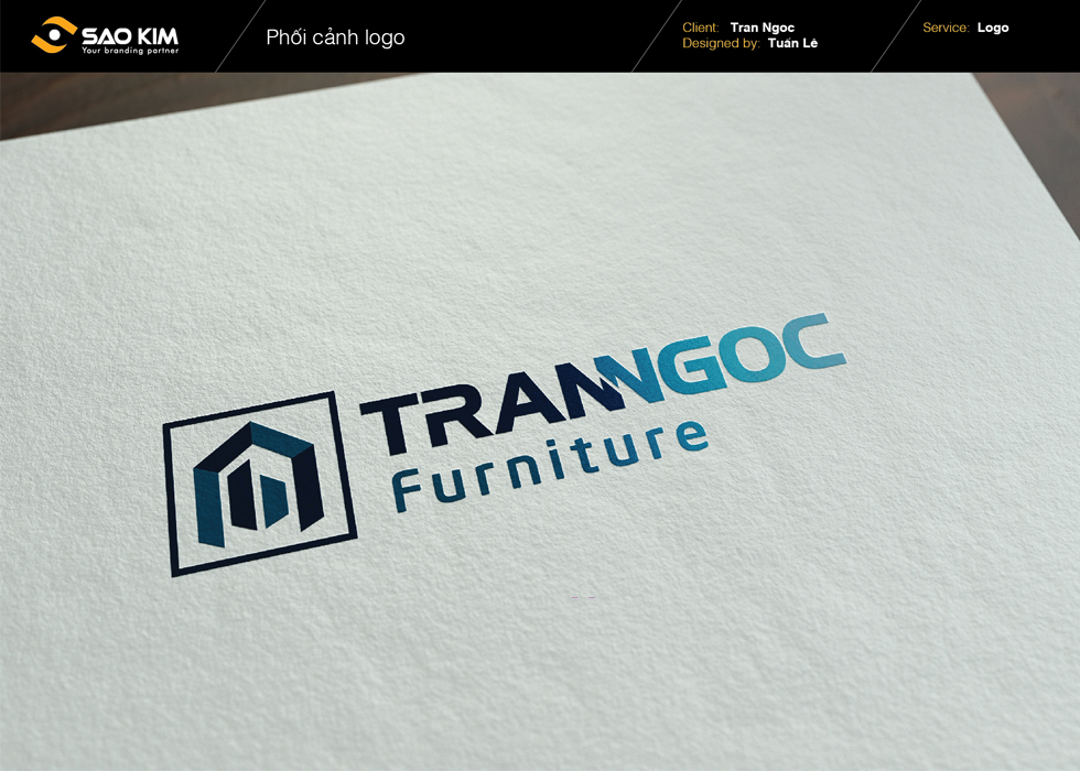 Trần Ngọc - Thiết kế logo cho doanh nghiệp sản xuất nội ngoại thất Trần Ngọc